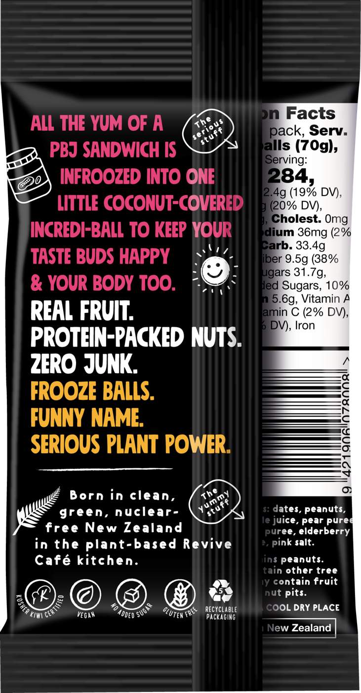 Frooze Balls Peanut Butter & Jelly Vegan Energy Balls; image 4 of 4