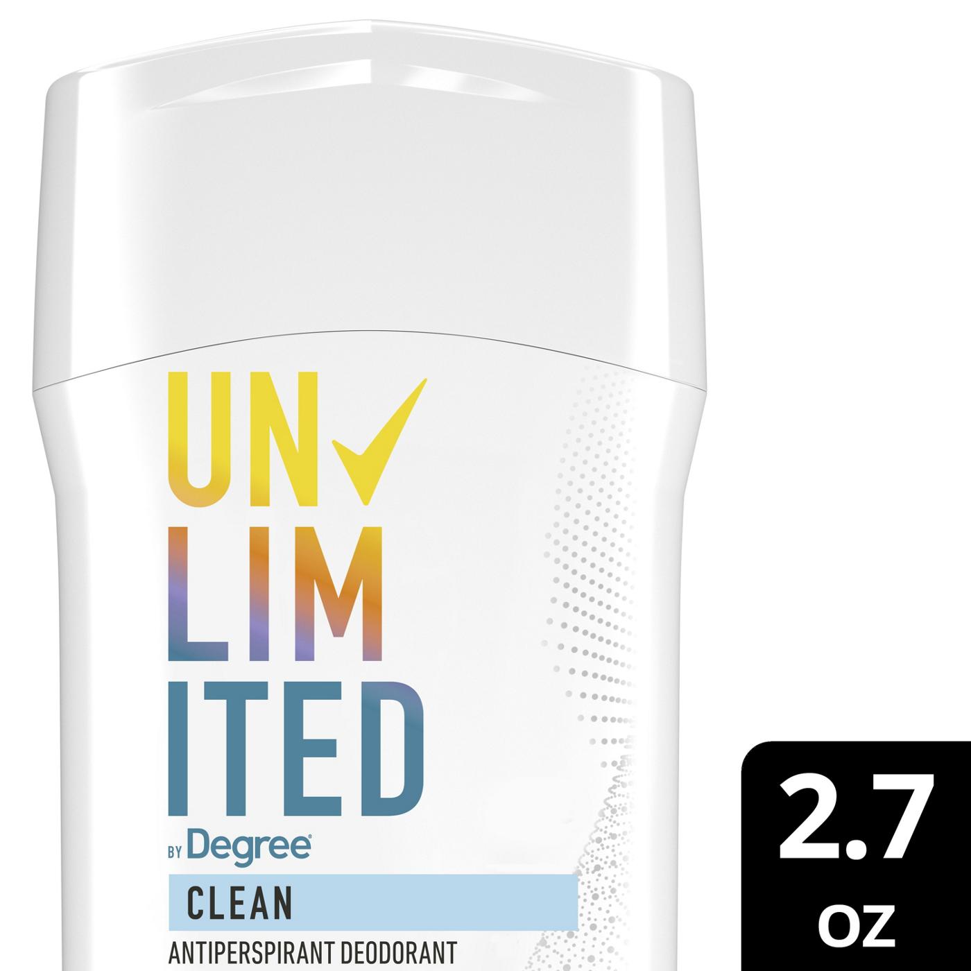 Degree Unlimited Antiperspirant Deodorant Clean; image 10 of 10