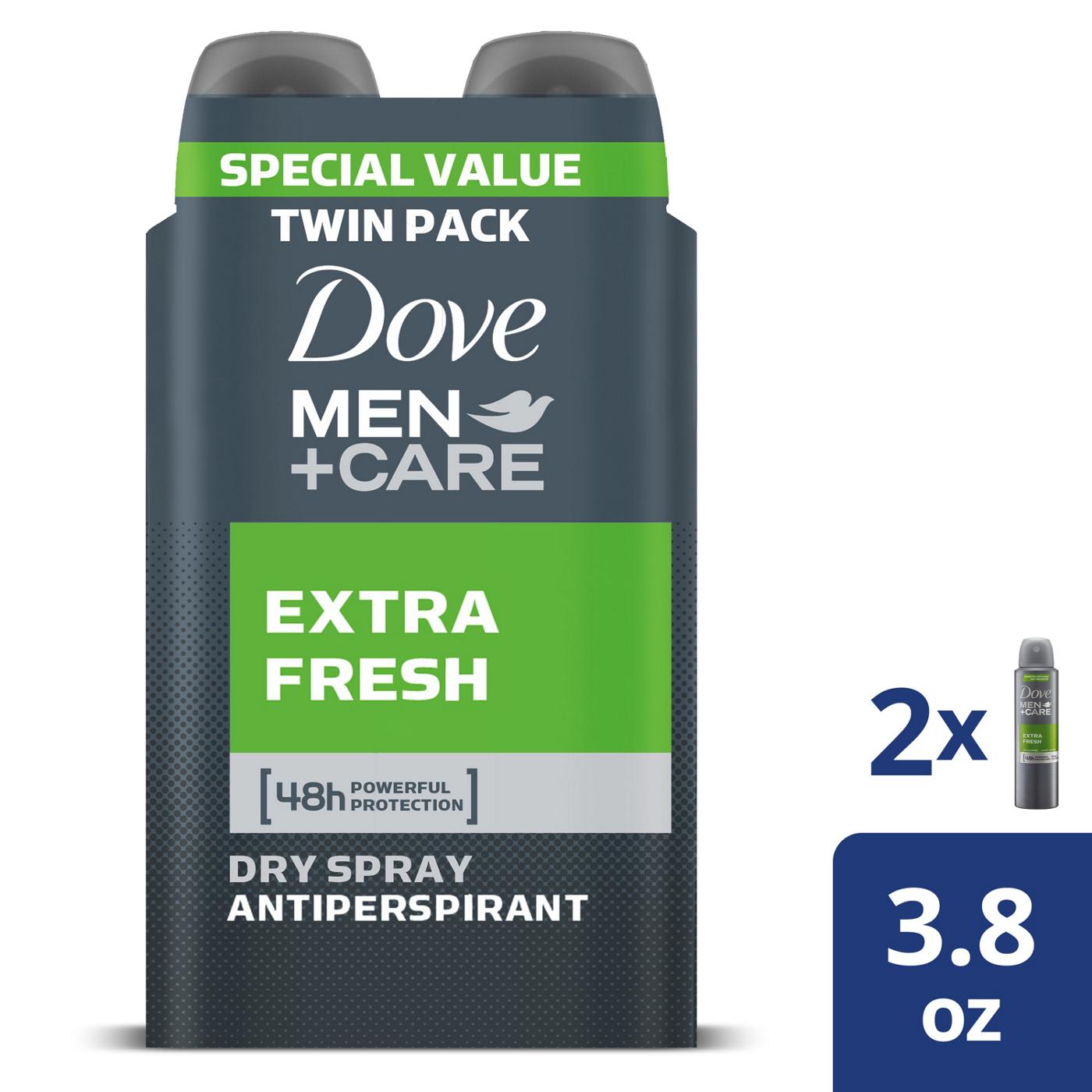 Dove Men+Care Dry Spray Antiperspirant Deodorant Extra Fresh; image 3 of 6