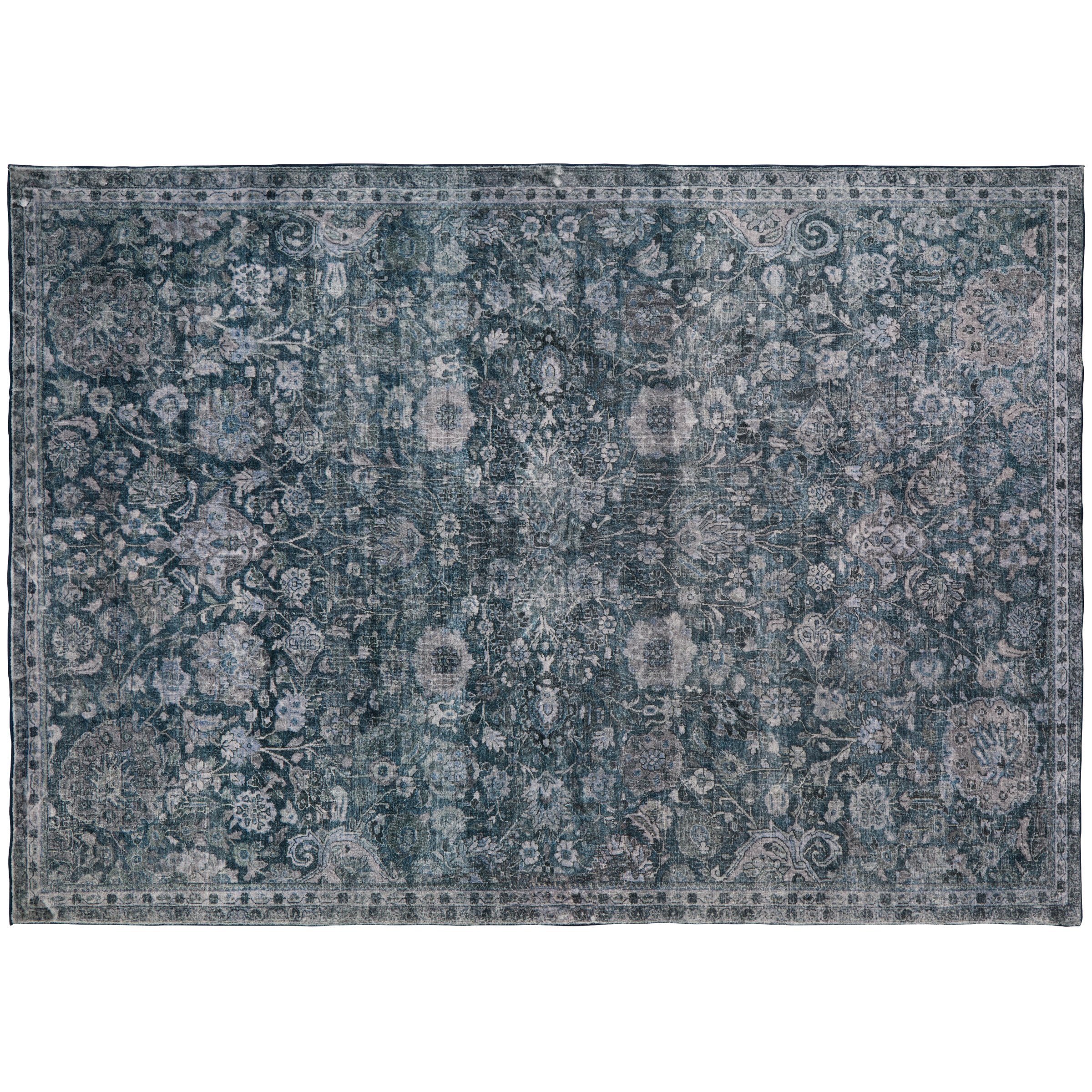 Haven + Key Lapin Pattern Area Rug Blue Shop Rugs & Mats at HEB