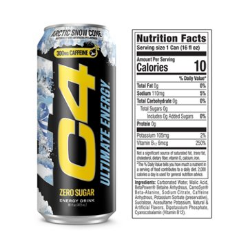 C4 Zero Sugar Ultimate Energy Drink - Arctic Snow Cone