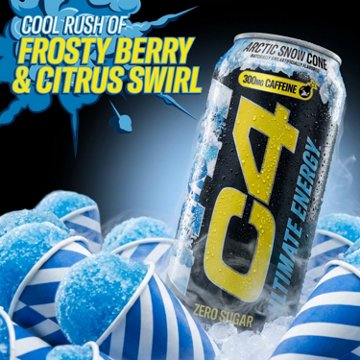 C4 Zero Sugar Ultimate Energy Drink - Arctic Snow Cone