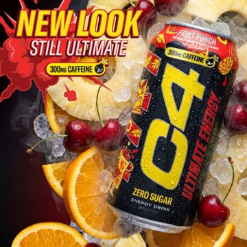 C4 Zero Sugar Ultimate Energy Drink - Fruit Punch