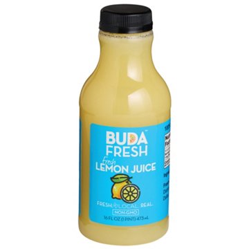 Buda Juice Fresh Lemon Juice (Sold Cold), 16 fl oz