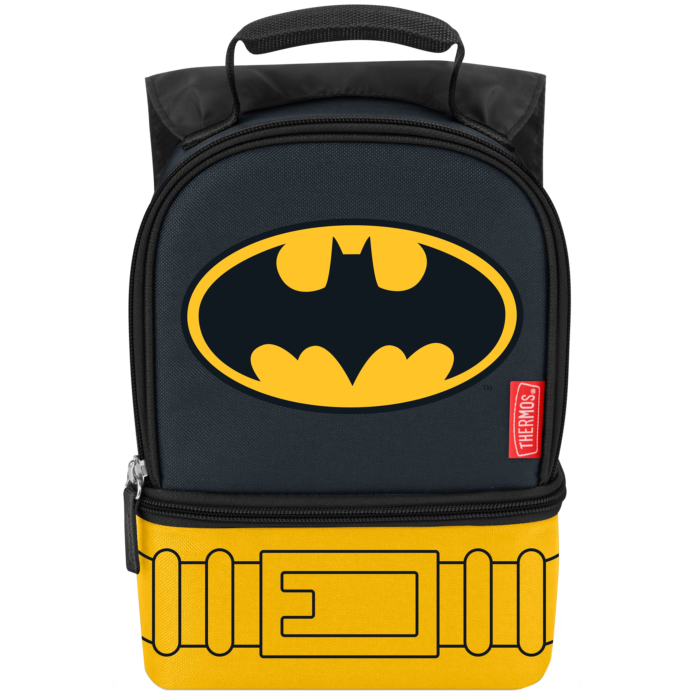 Thermos Kids Reusable Dual Compartment Lunch Box, Batman 