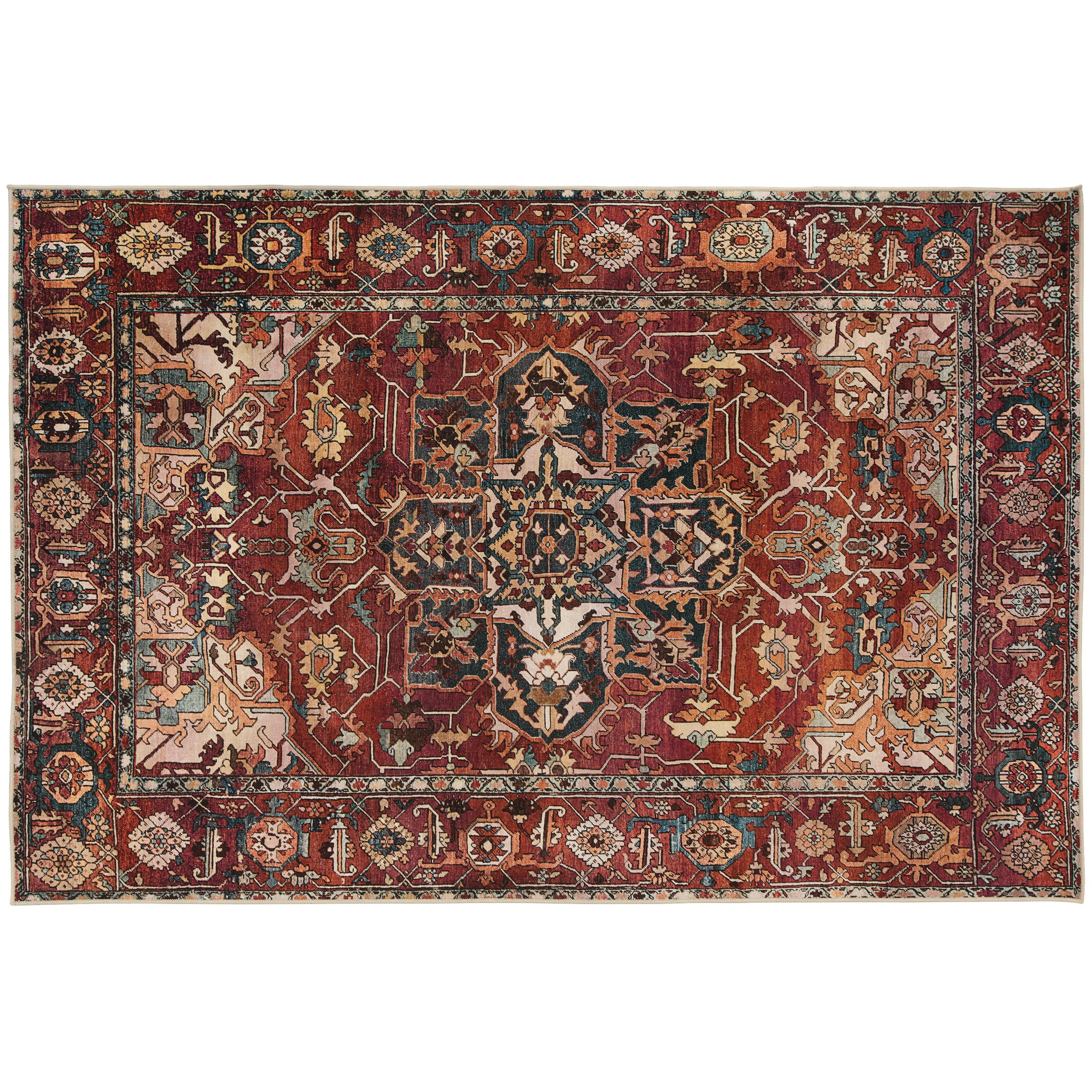 Haven + Key Aurora Medallion Pattern Area Rug - Red - Shop Rugs & mats ...
