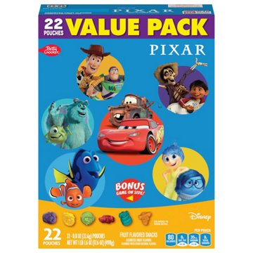 Betty Crocker Pixar Fruit Flavored Snacks, 22 ct