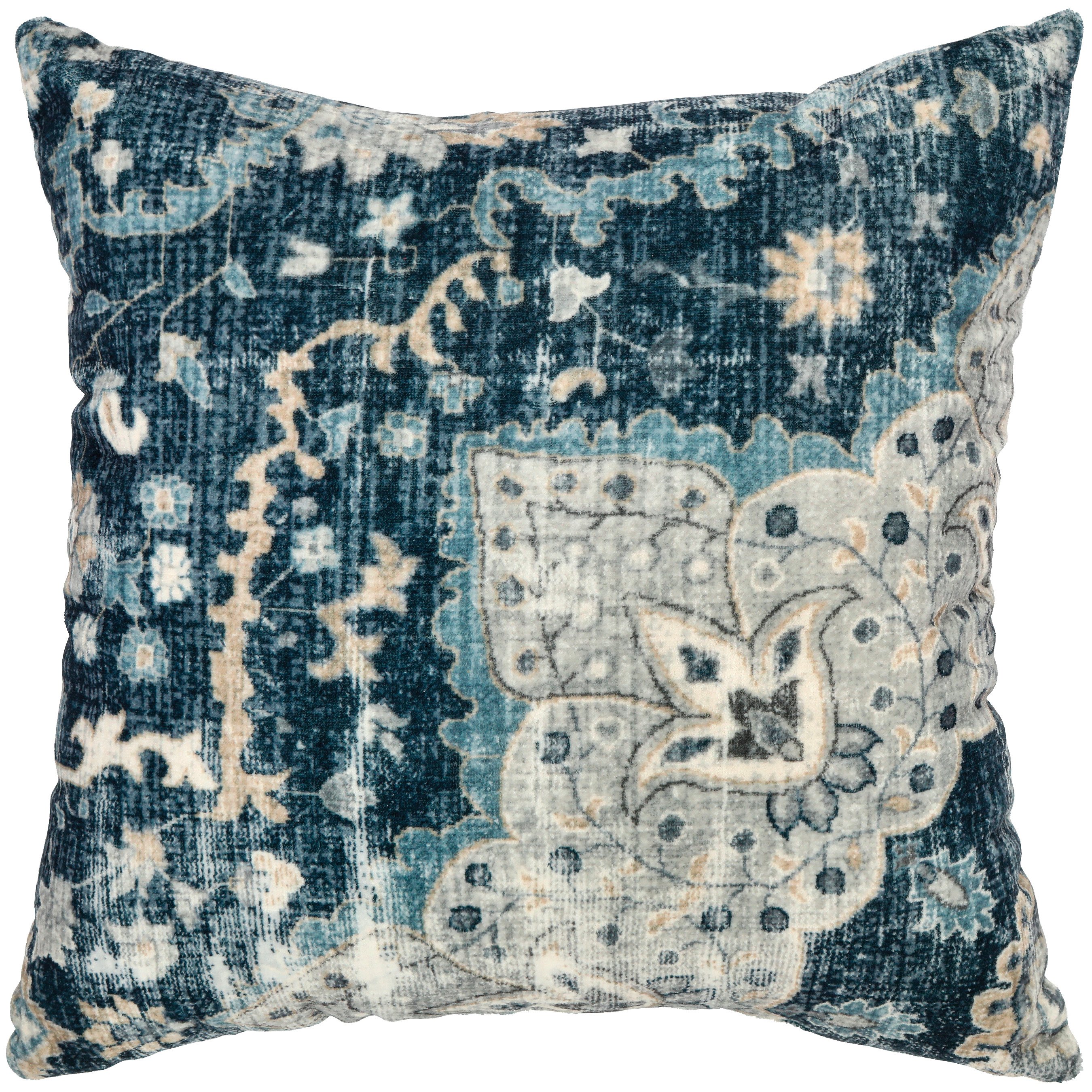 Haven + Key Fiona Shag Square Throw Pillow Blue Shop Pillows at HEB