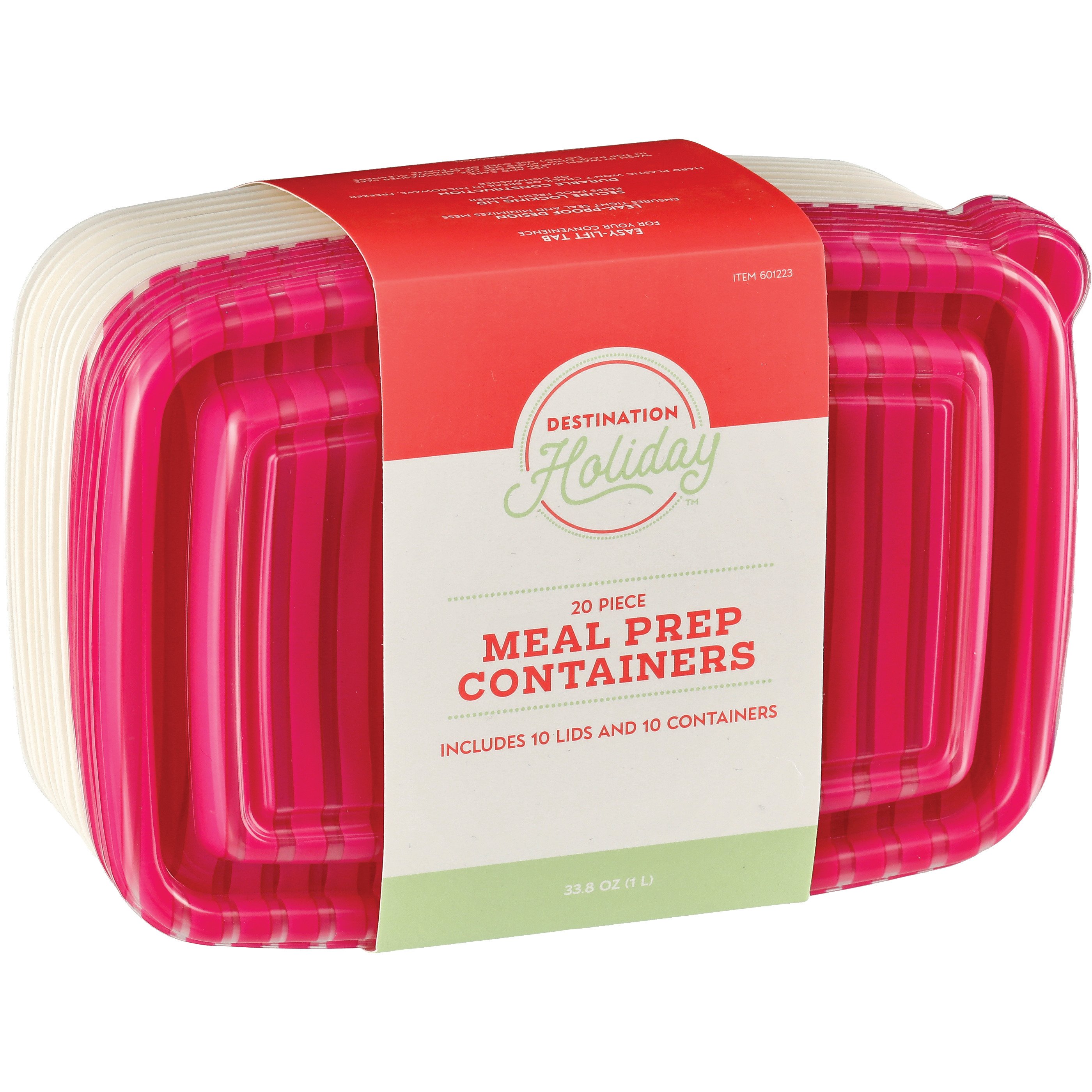 H-E-B Large Bowl Holiday Containers (Red or Green), 5 ct