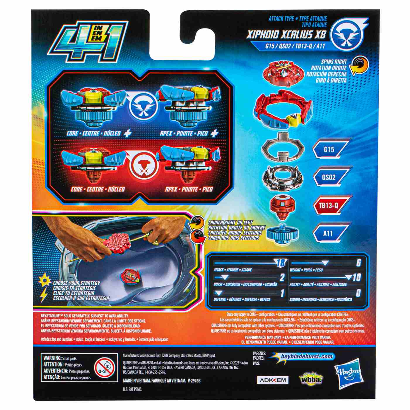 Beyblade QuadStrike Xcalius Power Speed Launcher Pack; image 3 of 4