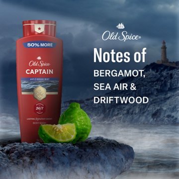 Old Spice Red Collection Body Wash for Men, Captain Scent, 24oz