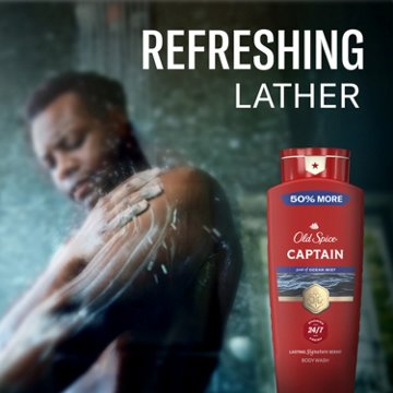 Old Spice Red Collection Body Wash for Men, Captain Scent, 24oz, 24 oz