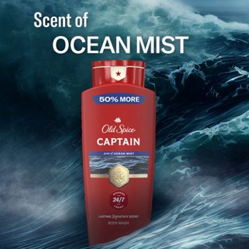 Old Spice Red Collection Body Wash for Men, Captain Scent, 24oz