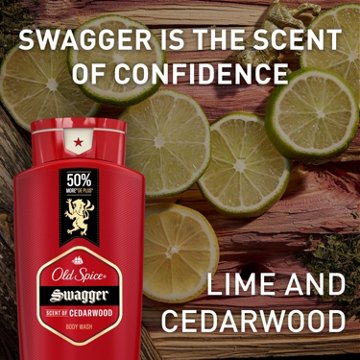 Old Spice Men's Body Wash, Swagger Scent of Cedarwood, 24 oz