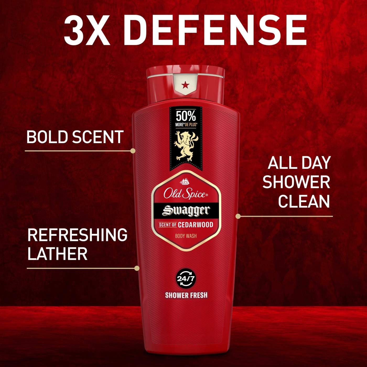 Old Spice Men's Body Wash, Swagger Scent of Cedarwood; image 7 of 10