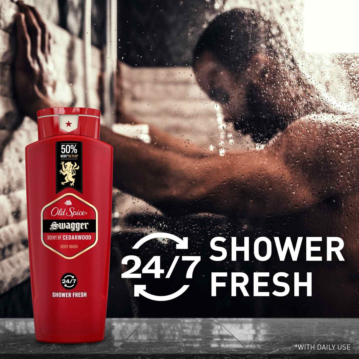 Old Spice Men's Body Wash, Swagger Scent of Cedarwood; image 8 of 10