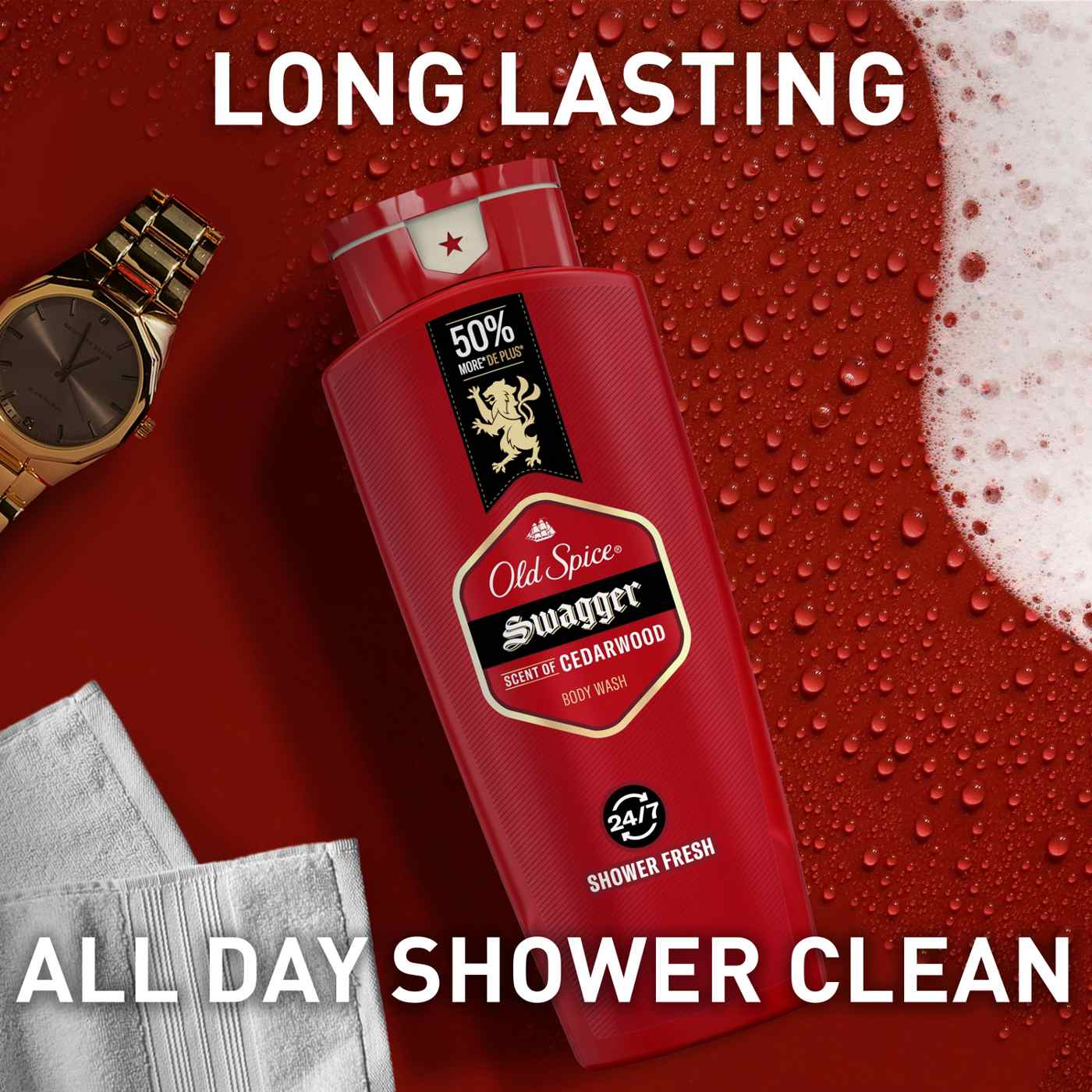 Old Spice Men's Body Wash, Swagger Scent of Cedarwood; image 9 of 10