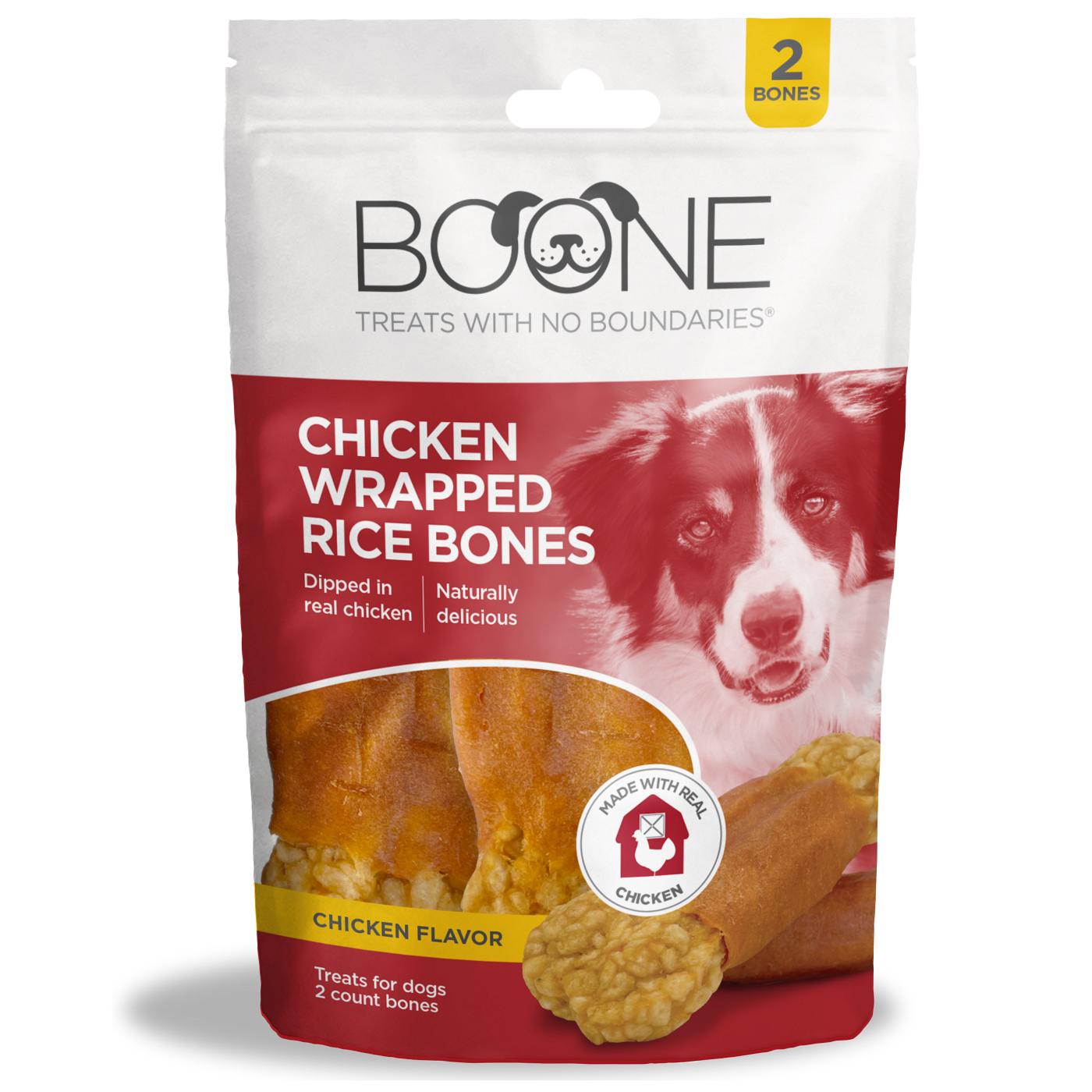 Boone Chicken Wrapped Rice Bones Dog Treats Shop Bones & rawhides at