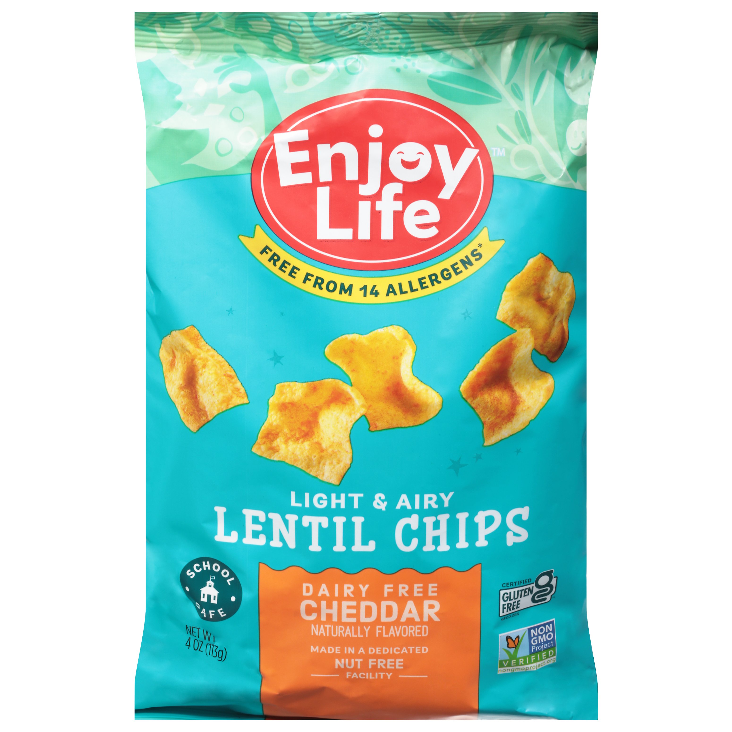 Enjoy Life Gluten Free Light & Airy Dairy Free Cheddar Lentil Chips
