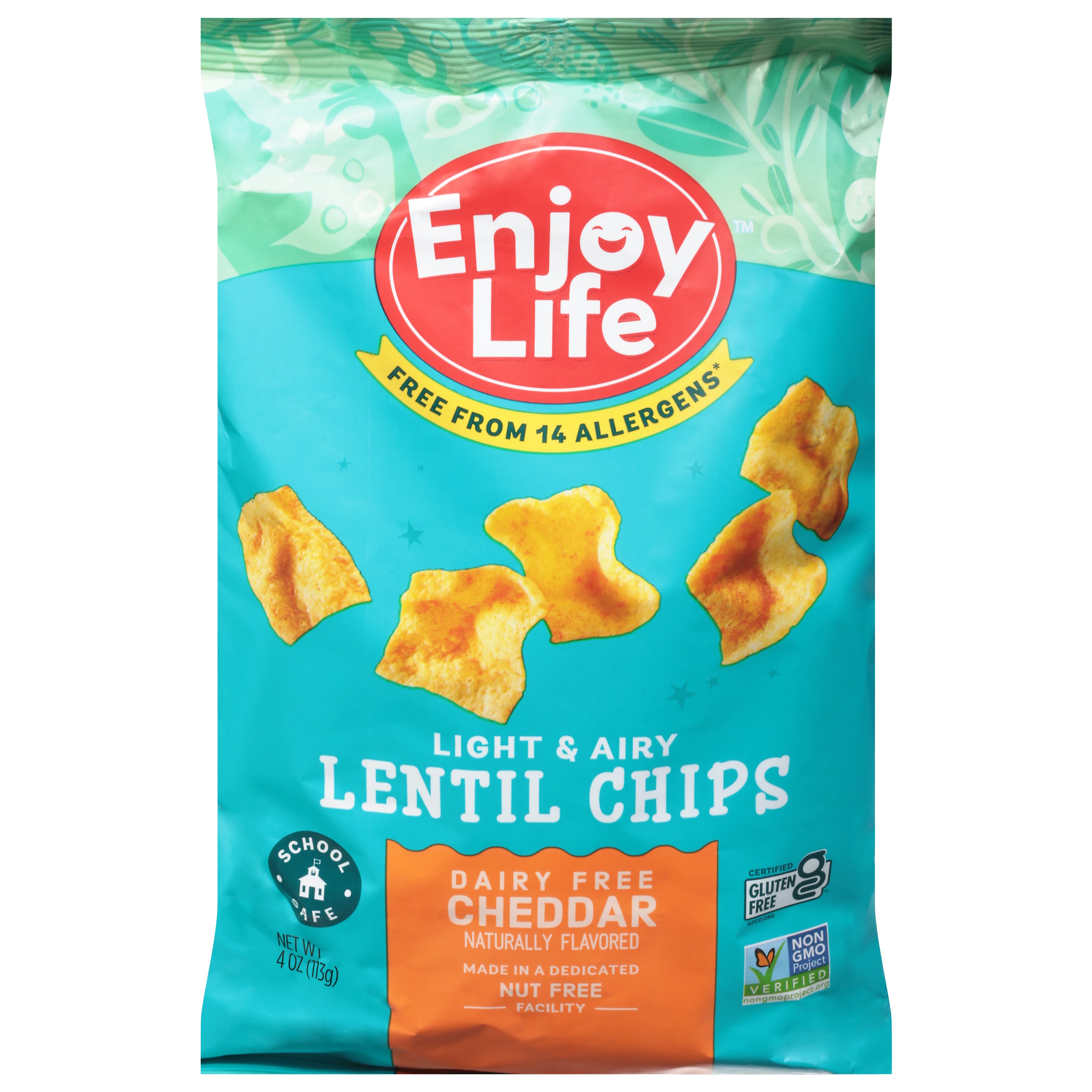 Enjoy Life Gluten Free Light & Airy Dairy Free Cheddar Lentil Chips ...