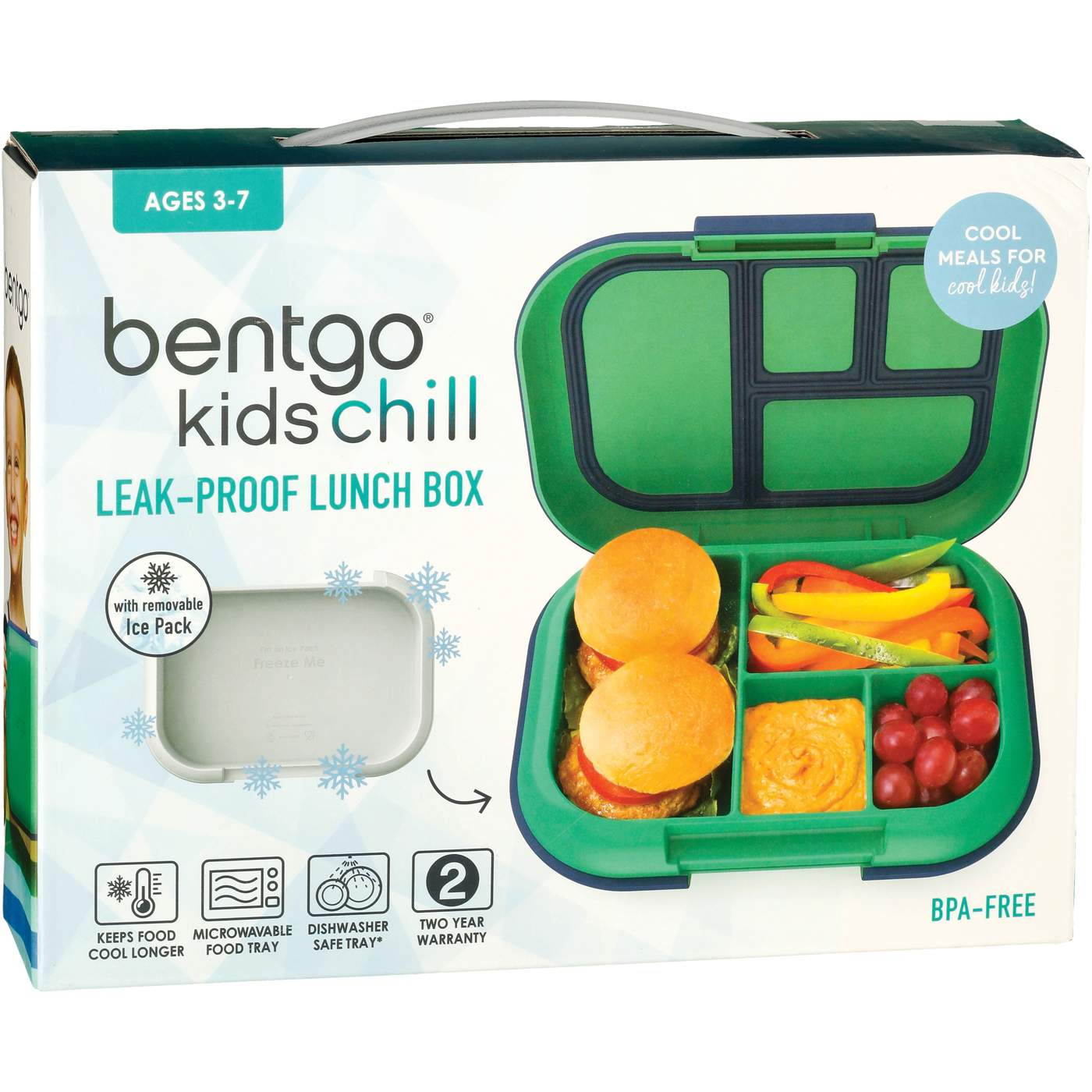 Bentgo Kids Chill Lunch & Snack Box with Removable Ice Pack
