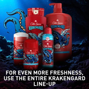 Old Spice Cleansing Body Wash for Men, 2 in 1 Face & Body Wash, Krakengard, Deep Ocean, 24 oz