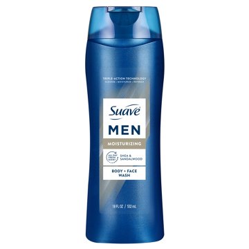 Suave Men Moisturizing 2-in-1 Face & Body Wash - Shea & Sandalwood