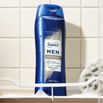 Suave Men Moisturizing 2-in-1 Face & Body Wash - Shea & Sandalwood