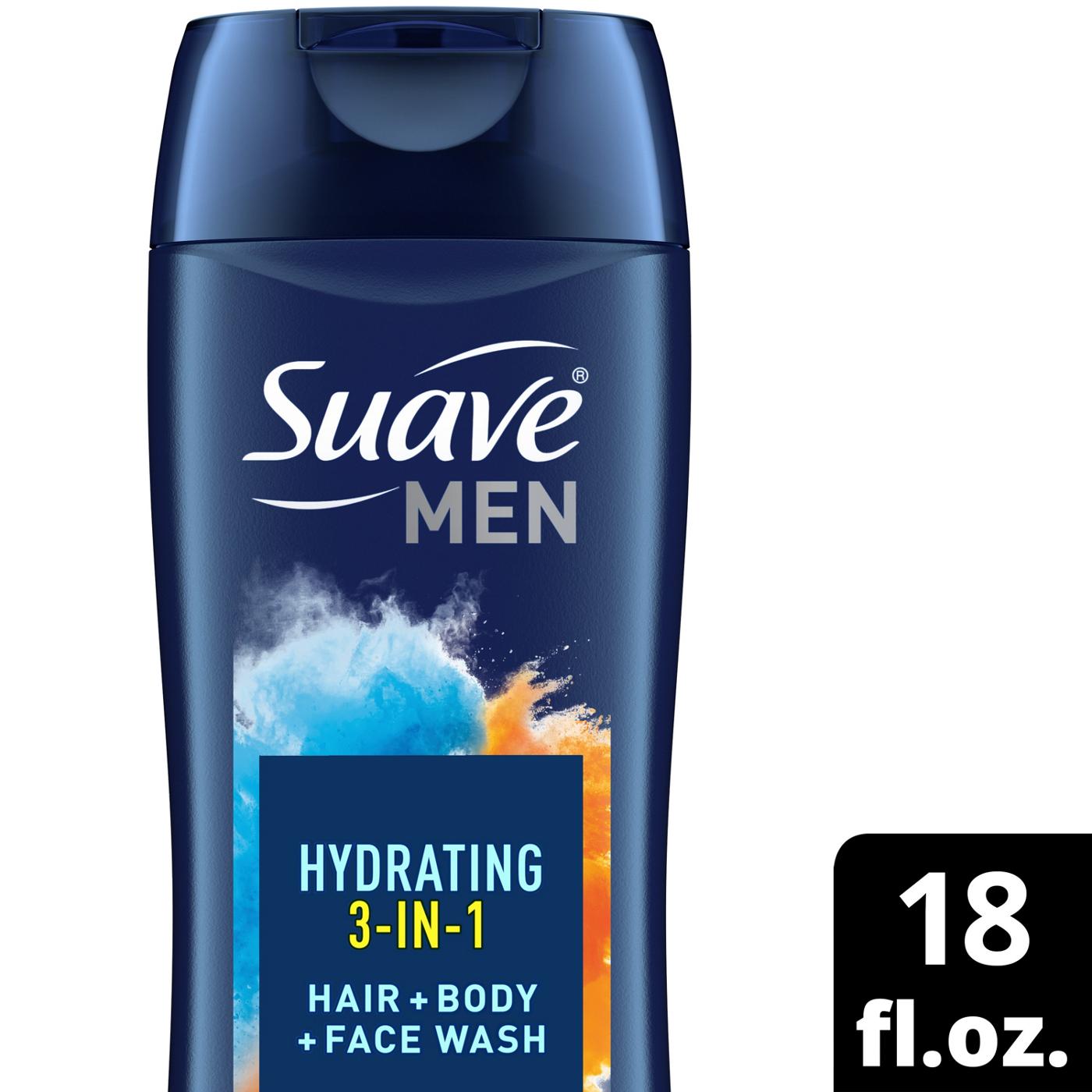 Suave Men 3 in 1 Mens Body Wash, Hair, Face and Body Wash; image 2 of 8
