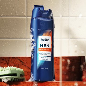 Suave Men 3 in 1 Mens Body Wash, Hair, Face and Body Wash - Citus & Musk