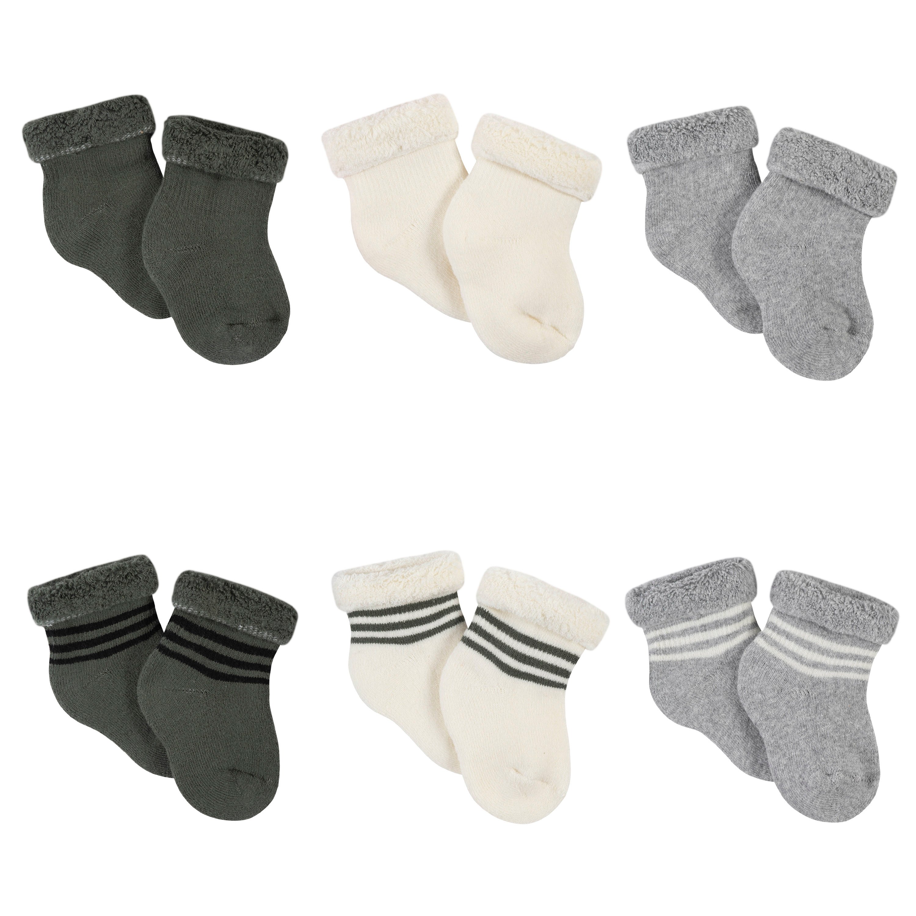 Gerber Baby Boys Bear Terry WiggleProof Socks, 6 pk Shop Outfits at