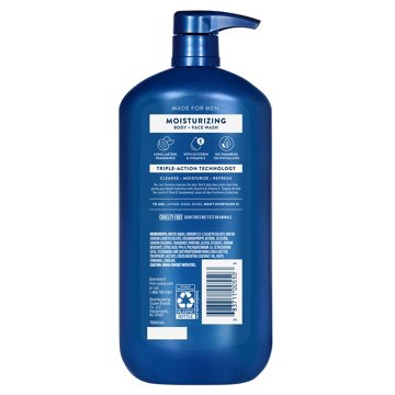 Suave Men Moisturizing 2-in-1 Face & Body Wash - Shea & Sandalwood, 30 oz