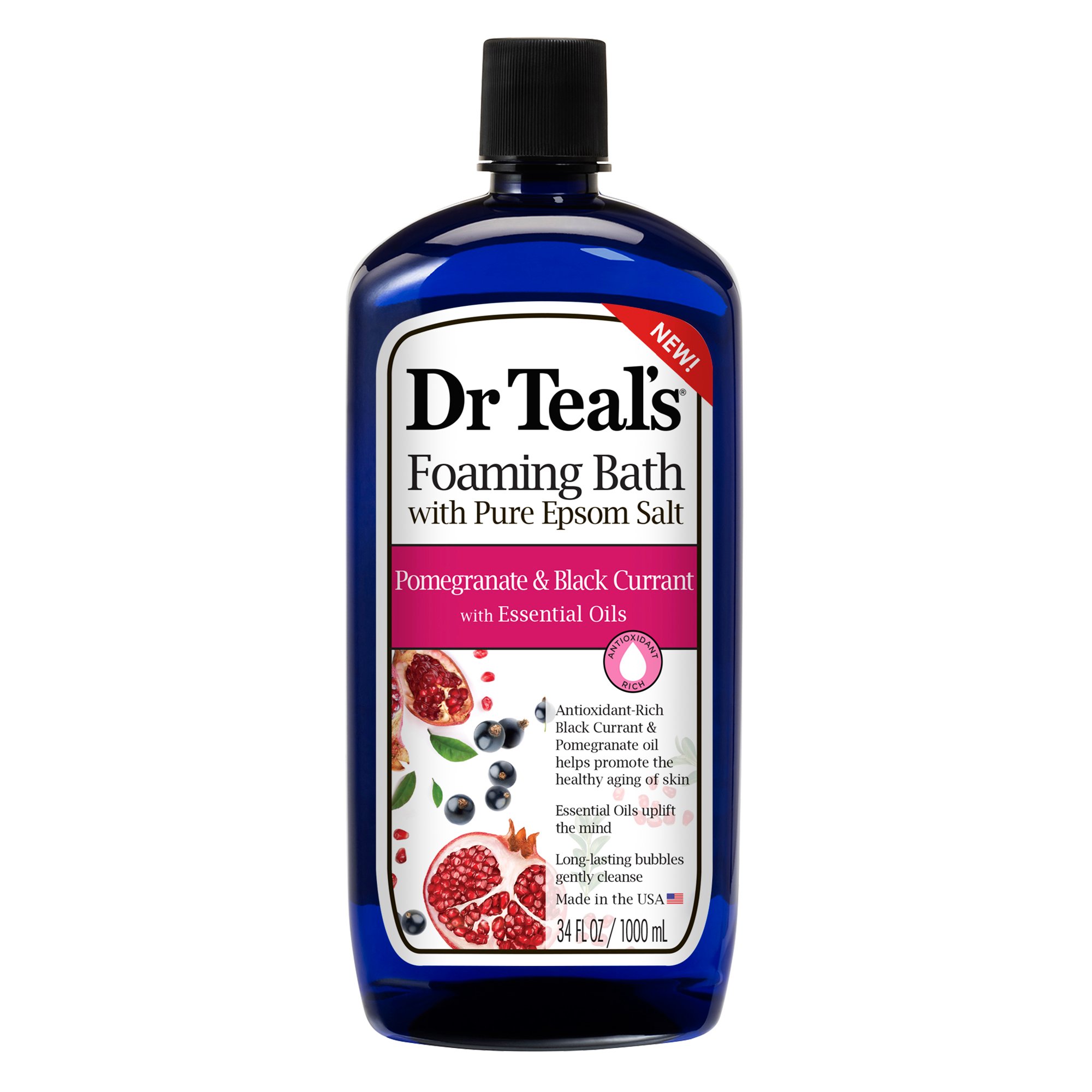 Dr Teal's Foaming Bath with Pure Epsom Salt Pomegranate & Black