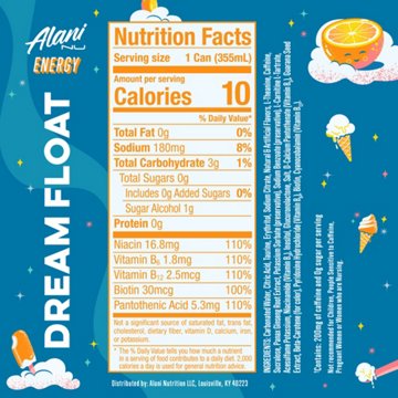 Alani Nu Zero Sugar Energy Drink - Dream Float, 12 oz