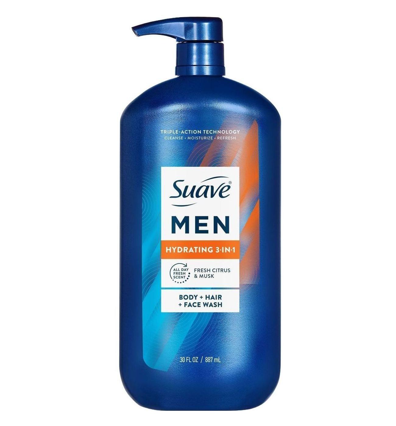 Suave Men Hydrating 3-in-1 Hair, Face and Body Wash - Citus & Musk; image 1 of 2