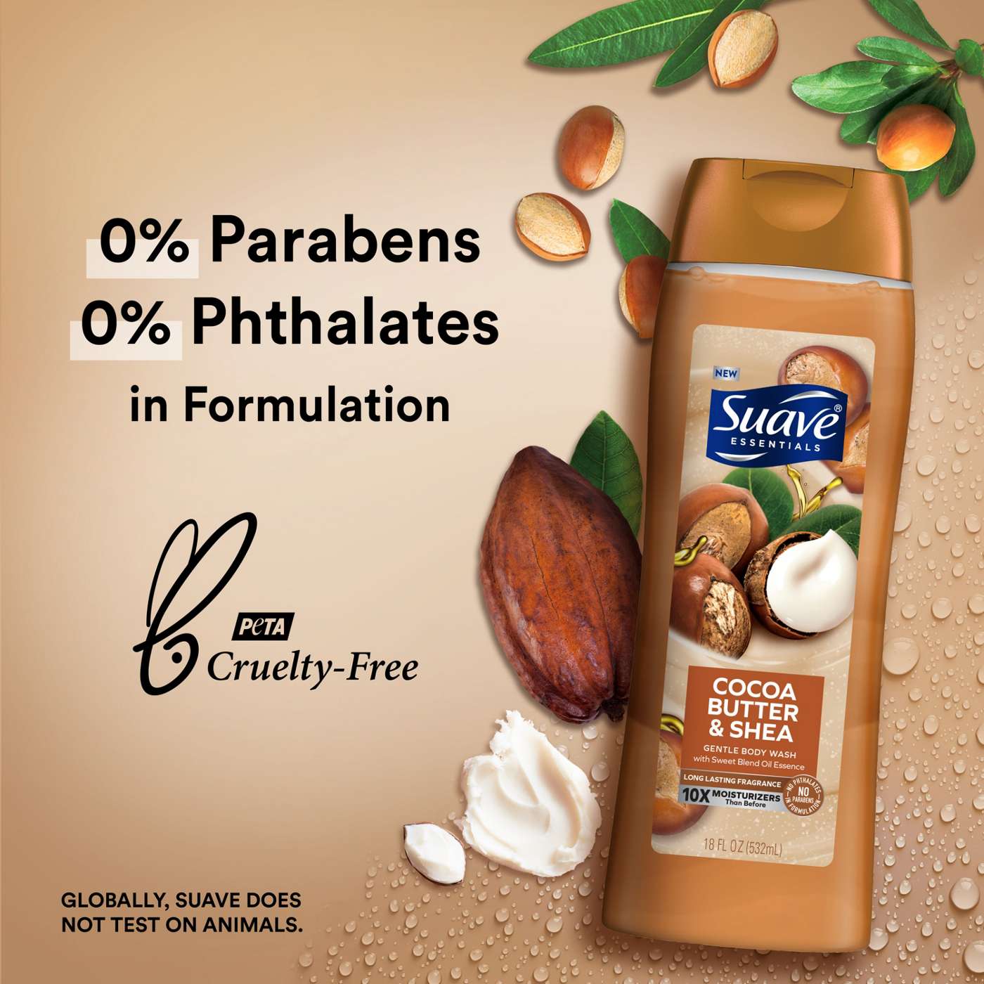 Suave Essentials Gentle Body Wash, Cocoa Butter & Shea; image 4 of 7