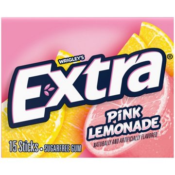 Extra Pink Lemonade Sugar Free Gum, 15 pc