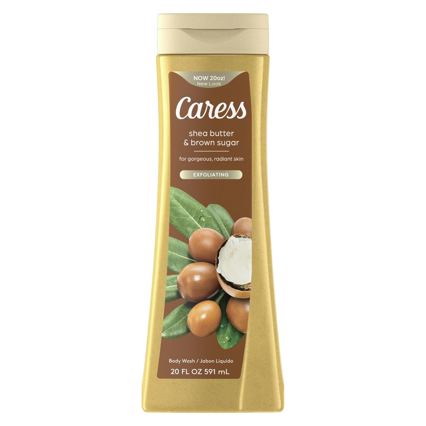 Caress Exfoliating Body Wash - Shea Butter & Brown Sugar; image 1 of 7