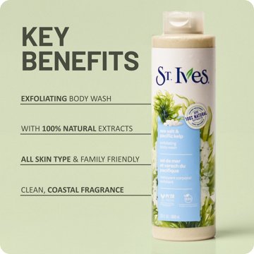St. Ives Exfoliating Body Wash - Sea Salt & Pacific Kelp