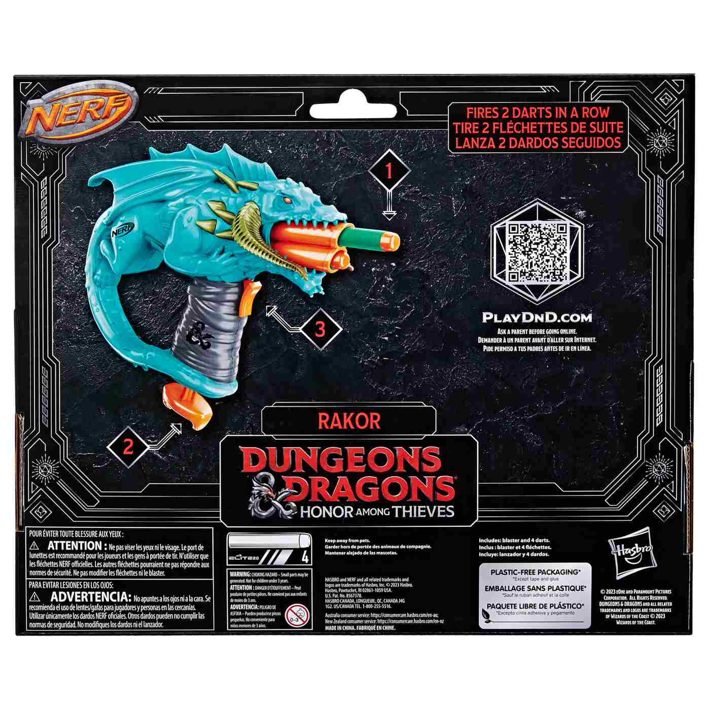Nerf Dungeons & Dragons Honor Among Thieves Rakor Dart Blaster Shop Blasters at HEB