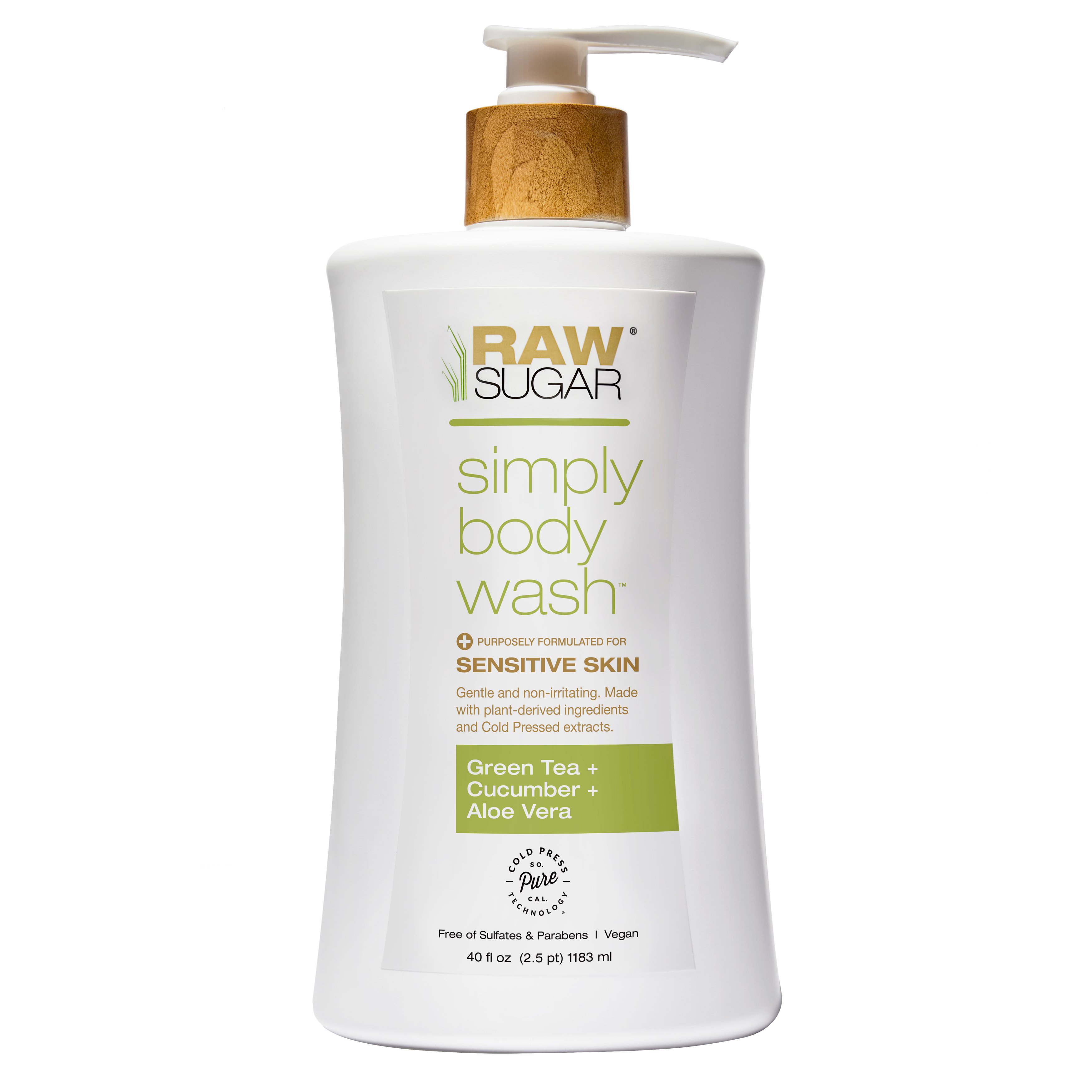 Raw Sugar Simply Body Wash Green Tea + Cucumber + Aloe Vera Shop