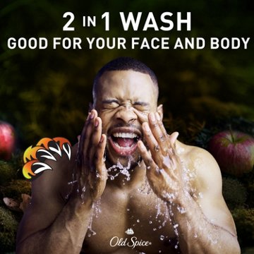 Old Spice Cleansing Body Wash for Men, 2 in 1 Face & Body Wash, Bearglove, Crisp Orchard
