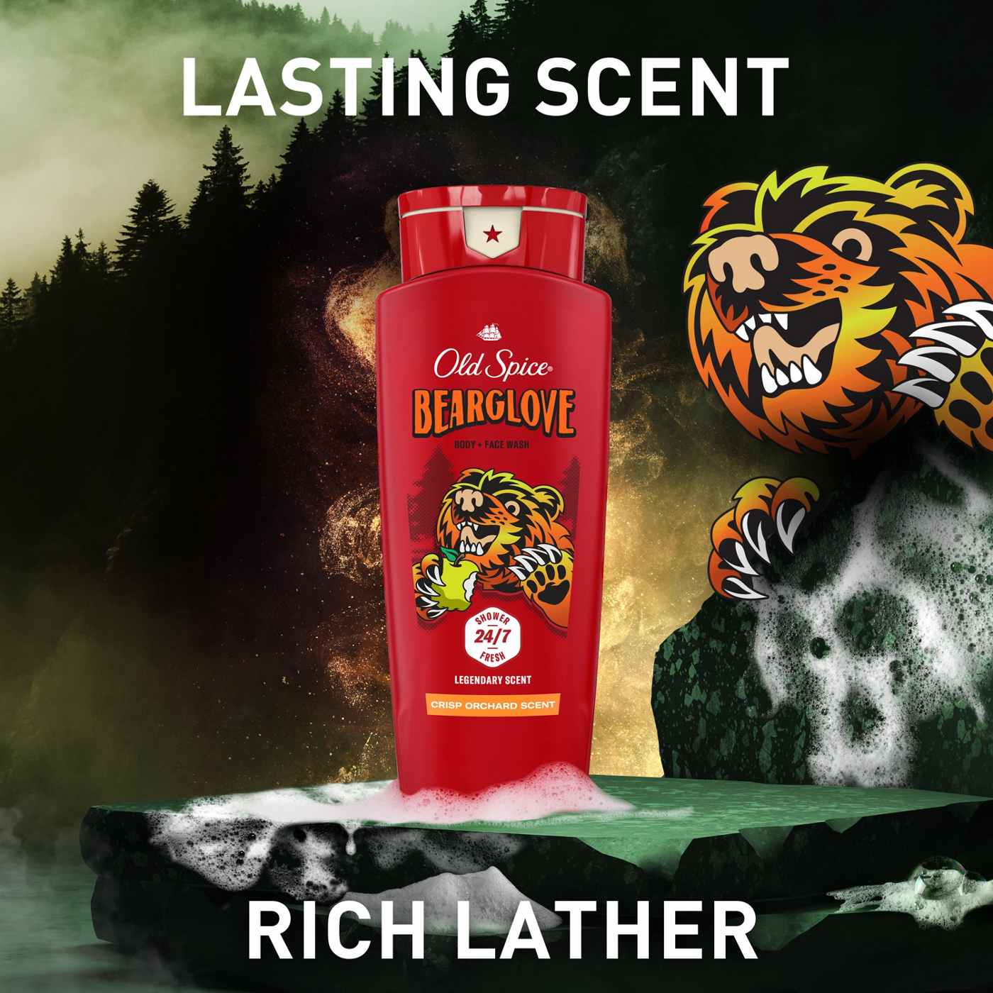 Old Spice Long Lasting Lather Body Wash - Bearglove; image 3 of 5