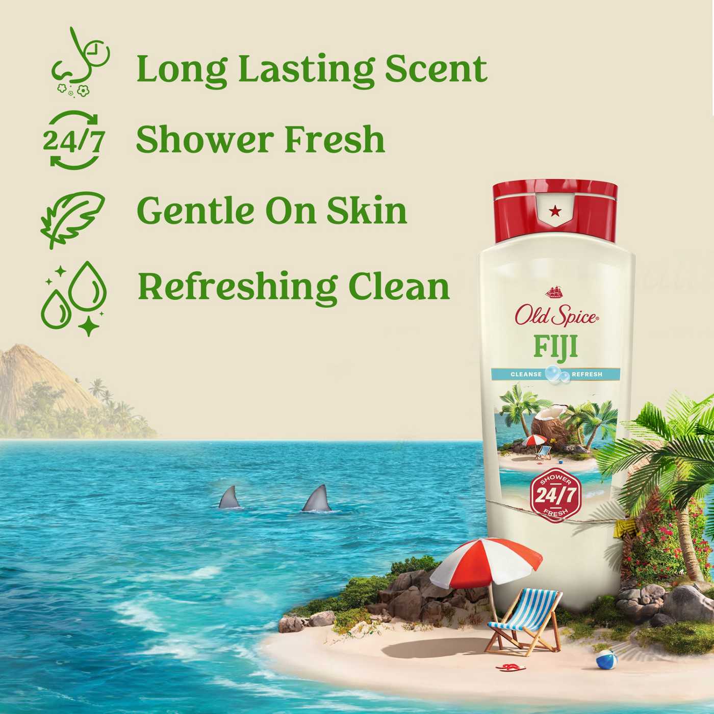 Old Spice Body Wash - Fiji with Palm Tree; image 3 of 4