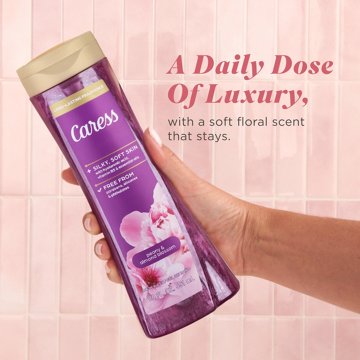 Caress Moisturizing Body Wash - Peony and Almond Blossom, 20 oz