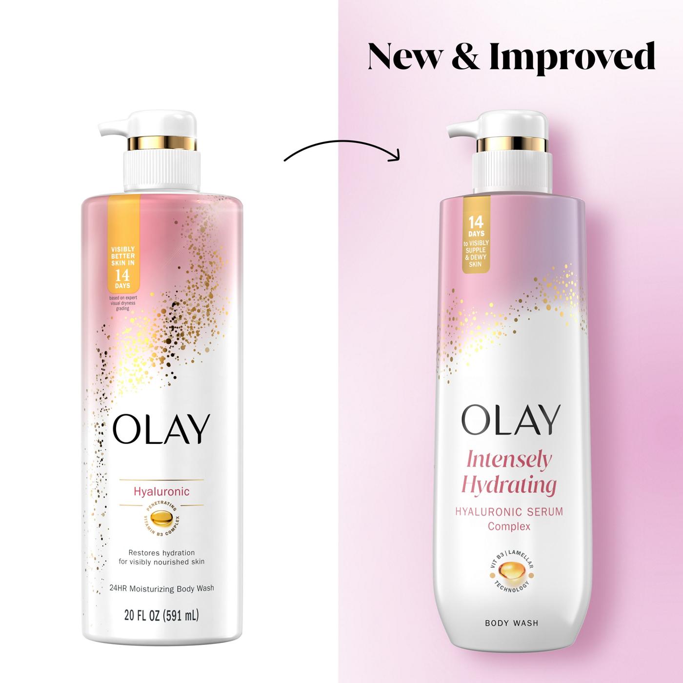Olay Intensely Hydrating Body Wash with Hyaluronic Serum Complex; image 4 of 9