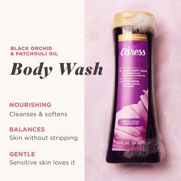 Caress Relaxing Body Wash - Black Orchid and Patchouli Oil