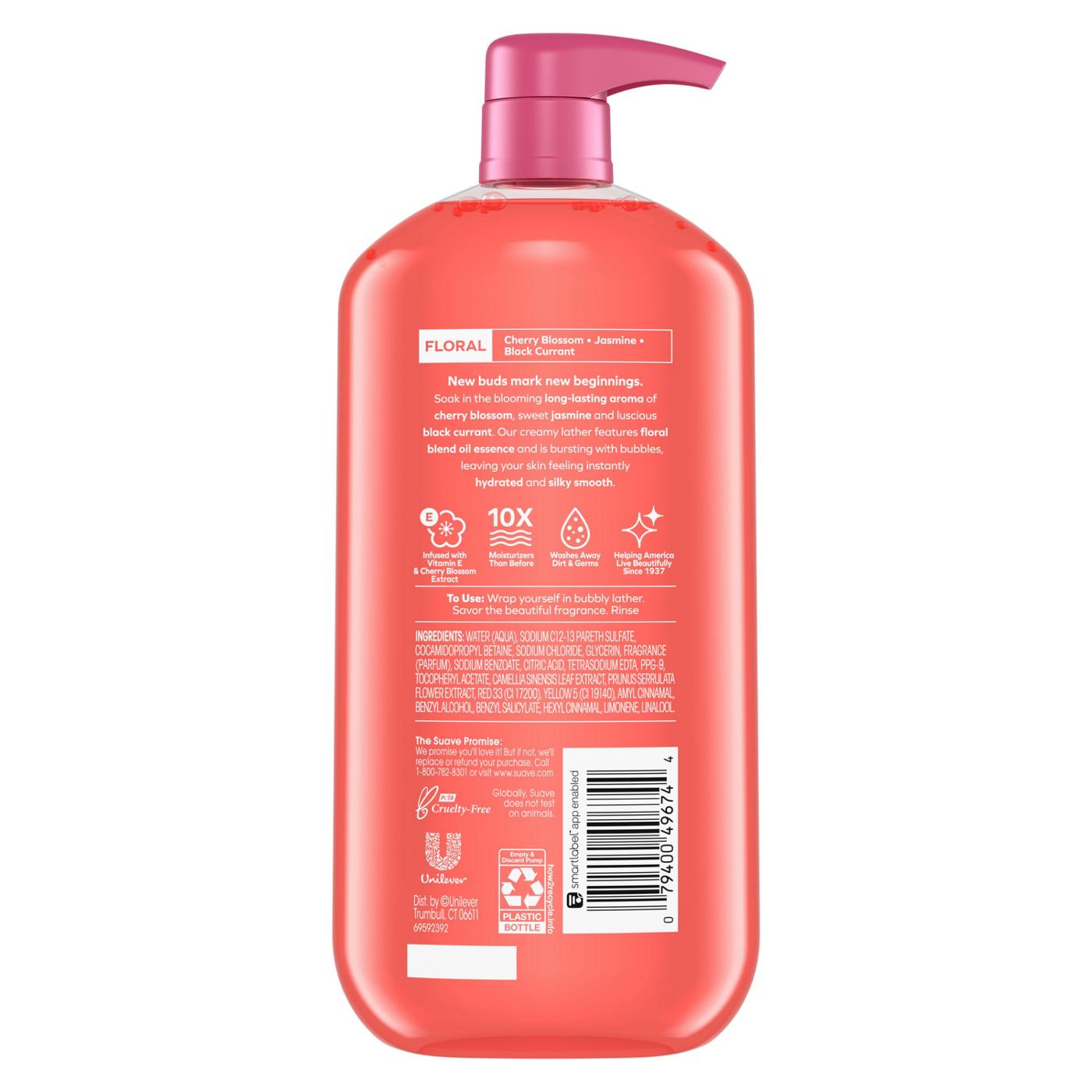 Suave Uplifting Body Wash - Wild Cherry Blossom; image 2 of 2
