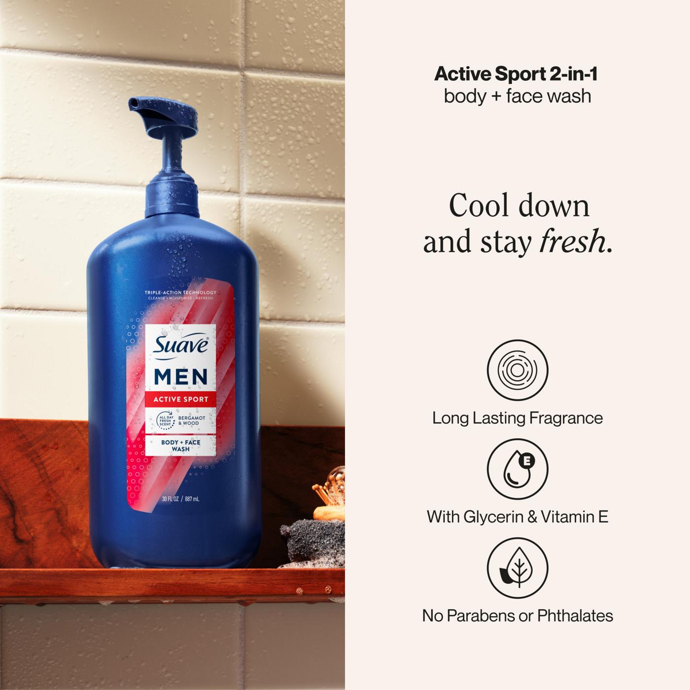 Suave Men Face & Body Wash, Energizing Sport Shop Body wash at HEB