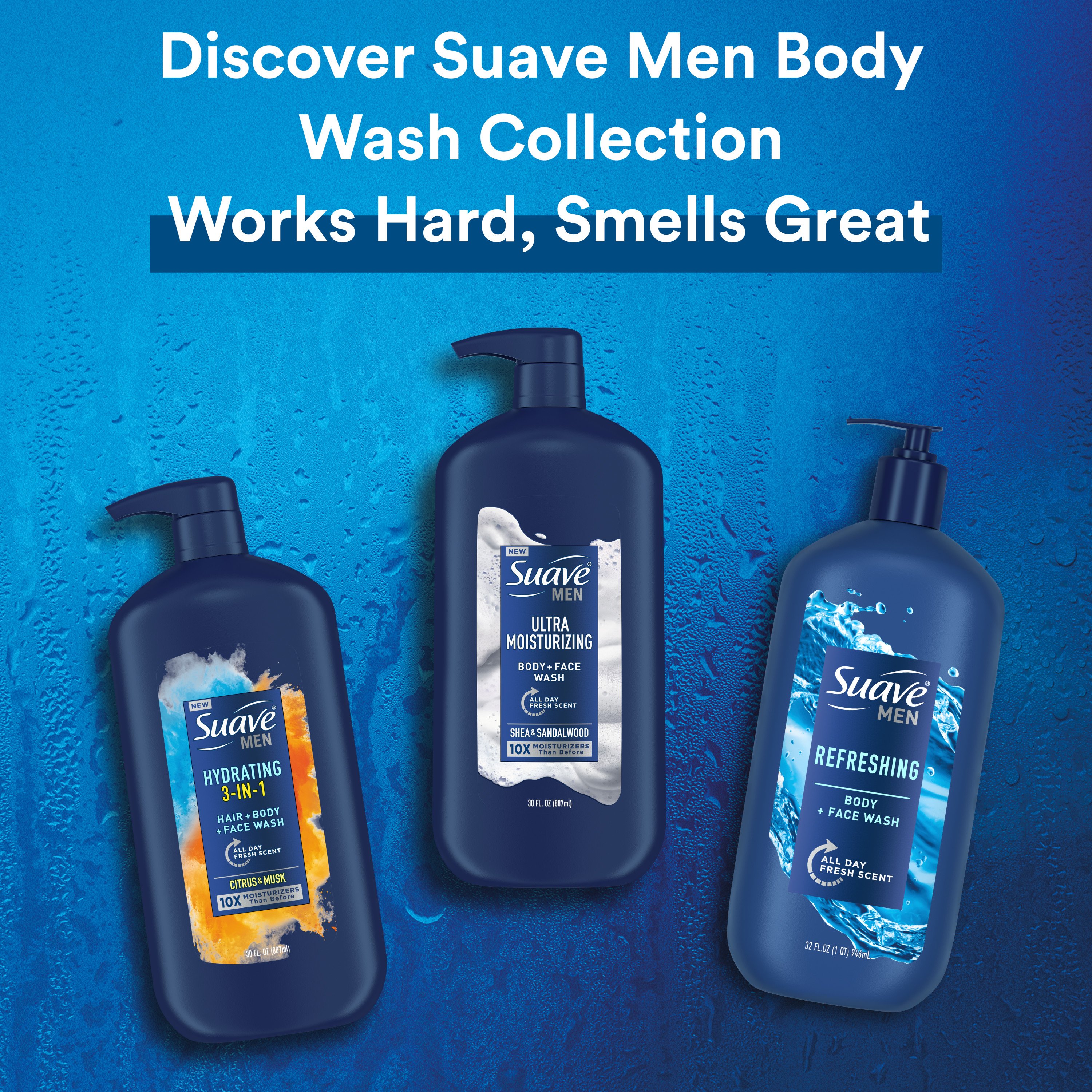 Refreshing Body + Face Wash  Suave® – Suave Brands Co.